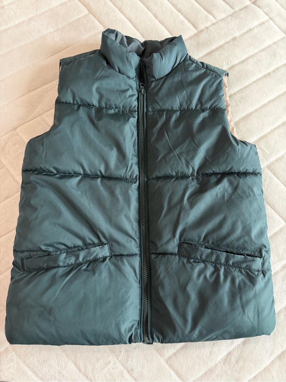 Old Navy Boys Puffer Vest- Emerald Green Sz 10-12